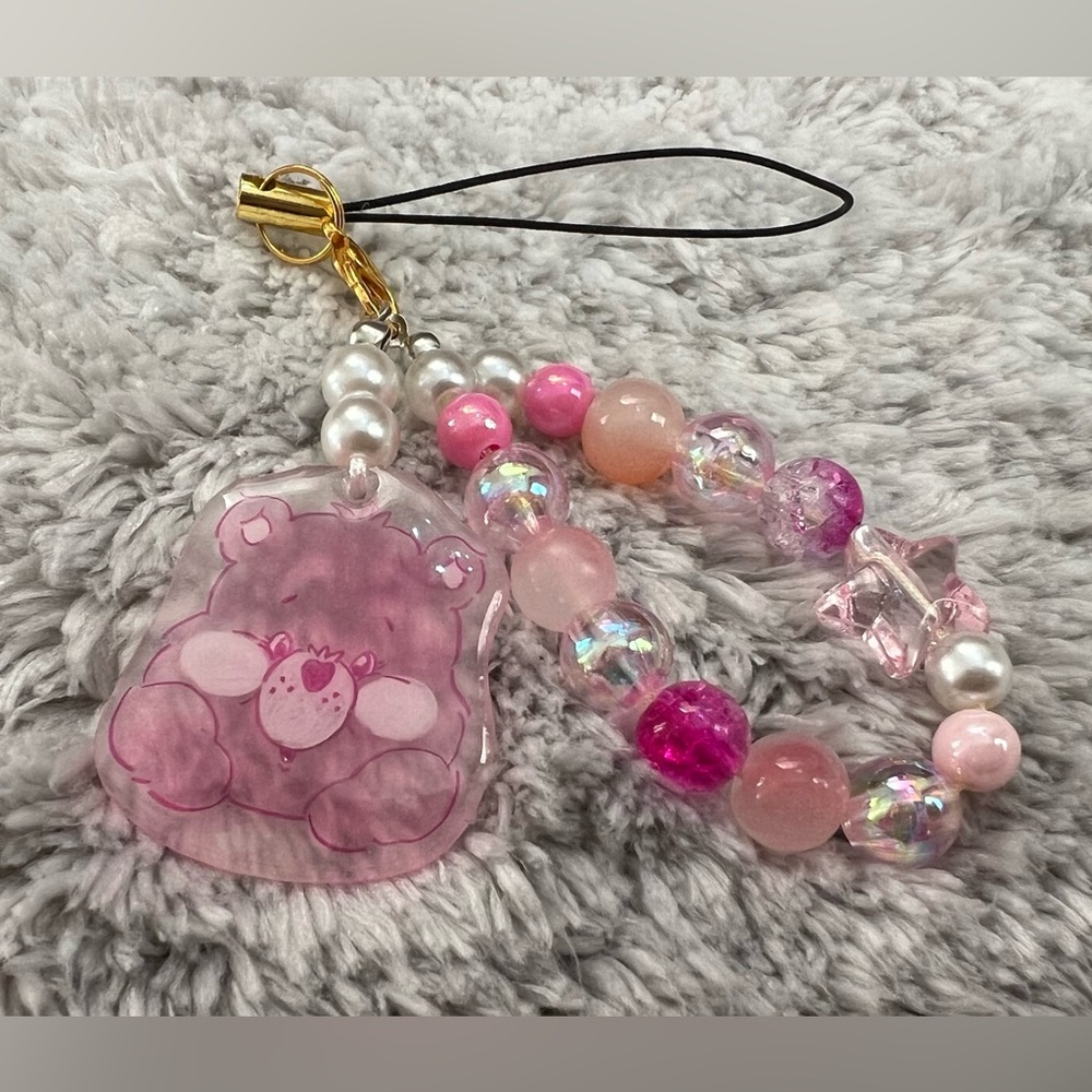 🌸3/$10) Handmade Care Bears Phone or Key Charm